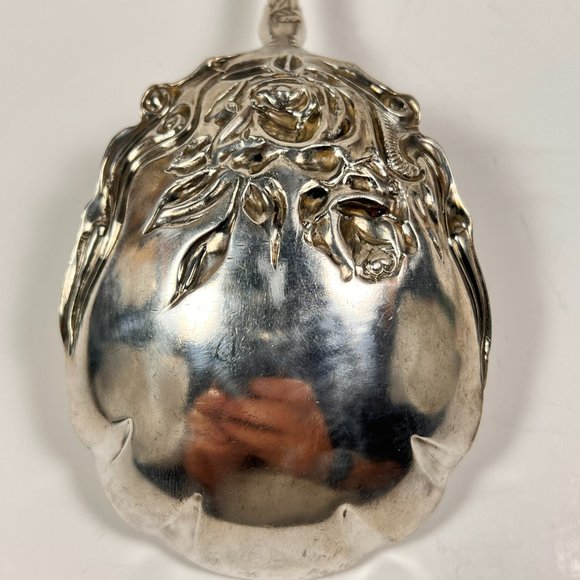 Vtg Glenrose Serving Spoon Wm. A. Rogers Silverplate A1 Large 1900 - Picture 13 of 16